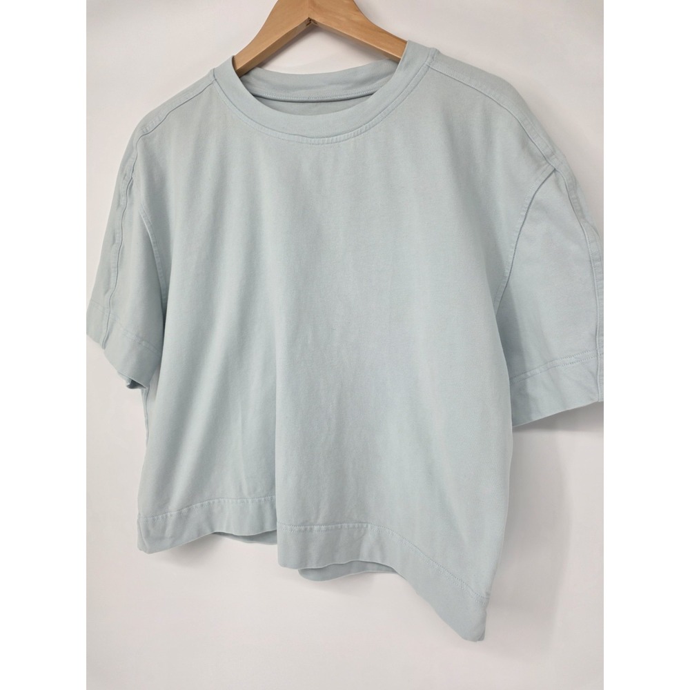 Lululemon Short Sleeve Sweatshirt Size L Baby Blue Oversized